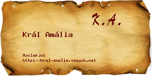 Král Amália névjegykártya