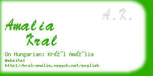 amalia kral business card